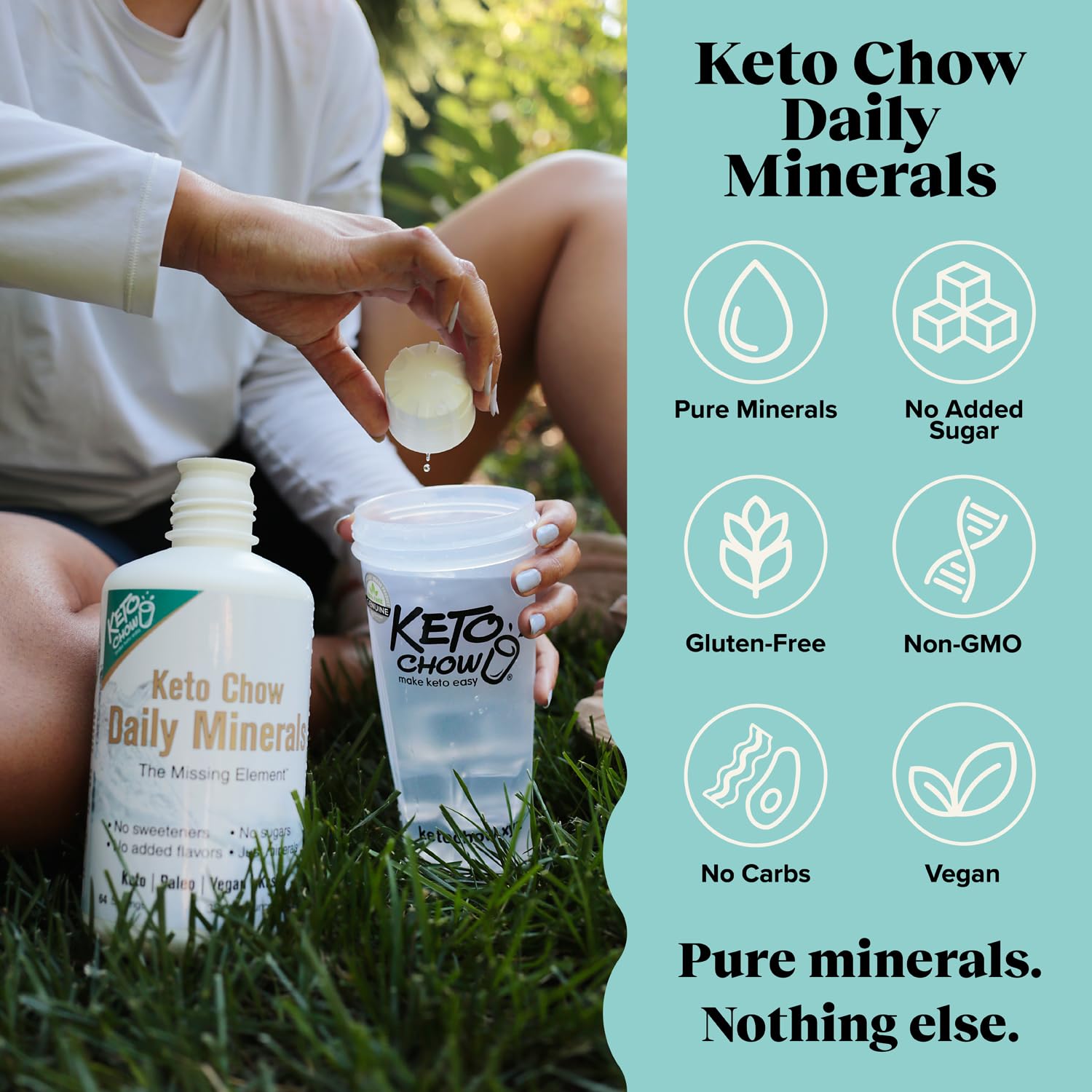 Foto 2 | Equilibrio Electrolítico Diario Mineral Drops Keto Chow, 60 Ml - Venta Internacional.