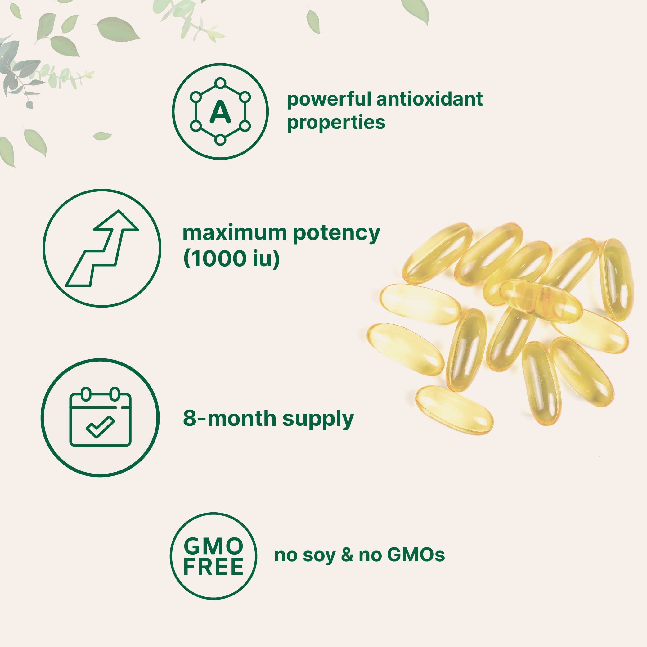 Foto 4 pulgar | Suplementos, Microingredientes, Vitamina E, 1000 Ui, 240 Cápsulas Blandas - Venta Internacional.