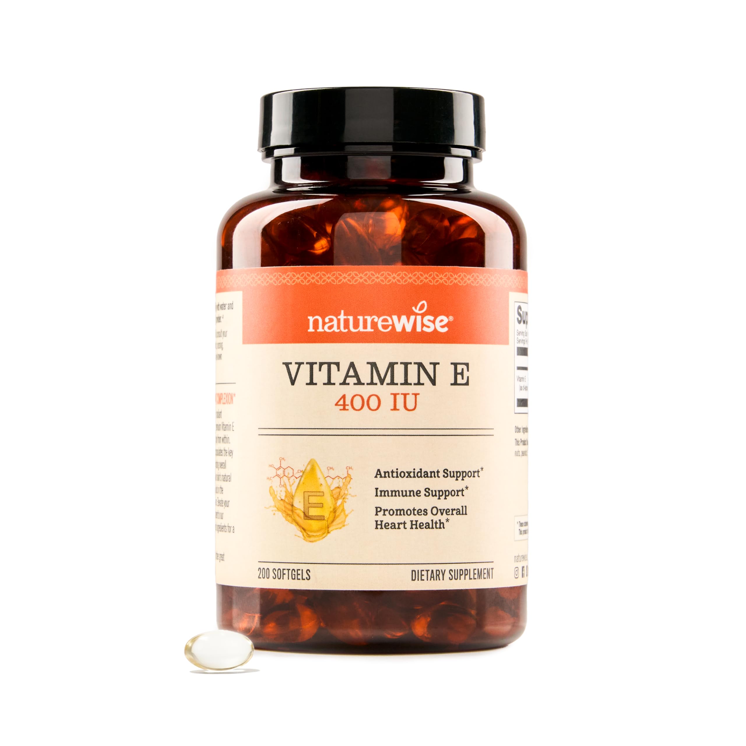 Foto 1 | Suplemento Naturewise De Vitamina E, 400 Ui, Cápsulas Blandas, 200 Unidades - Venta Internacional.