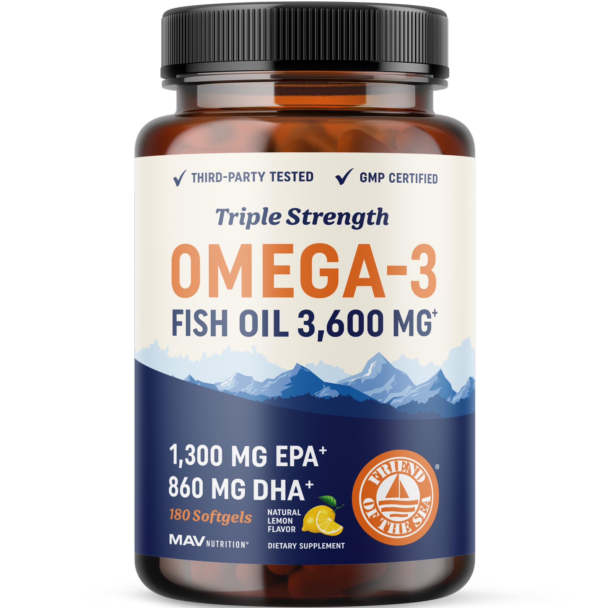 Foto 1 | Suplemento De Aceite De Pescado Omega 3 De Triple Potencia De Mav Nutrition - Venta Internacional.