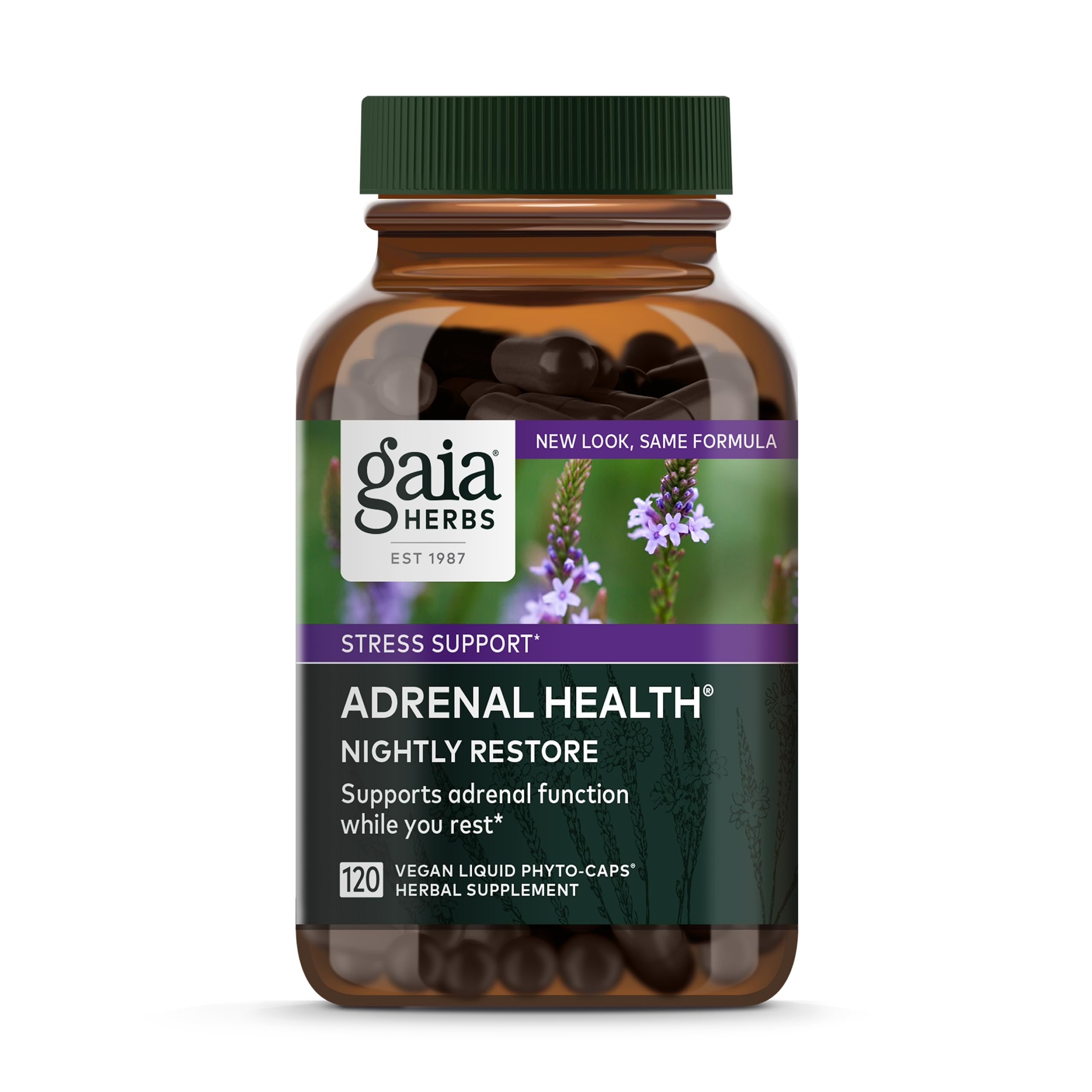 Foto 2 pulgar | Suplemento Gaia Herbs Adrenal Health Nightly Restore 120 Cápsulas - Venta Internacional.