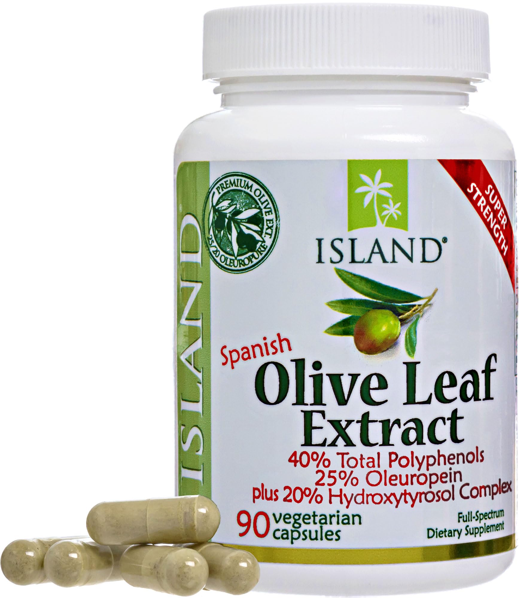 Extracto De Hoja De Olivo Supplement Island Nutrition 90 Cápsulas - Venta Internacional.