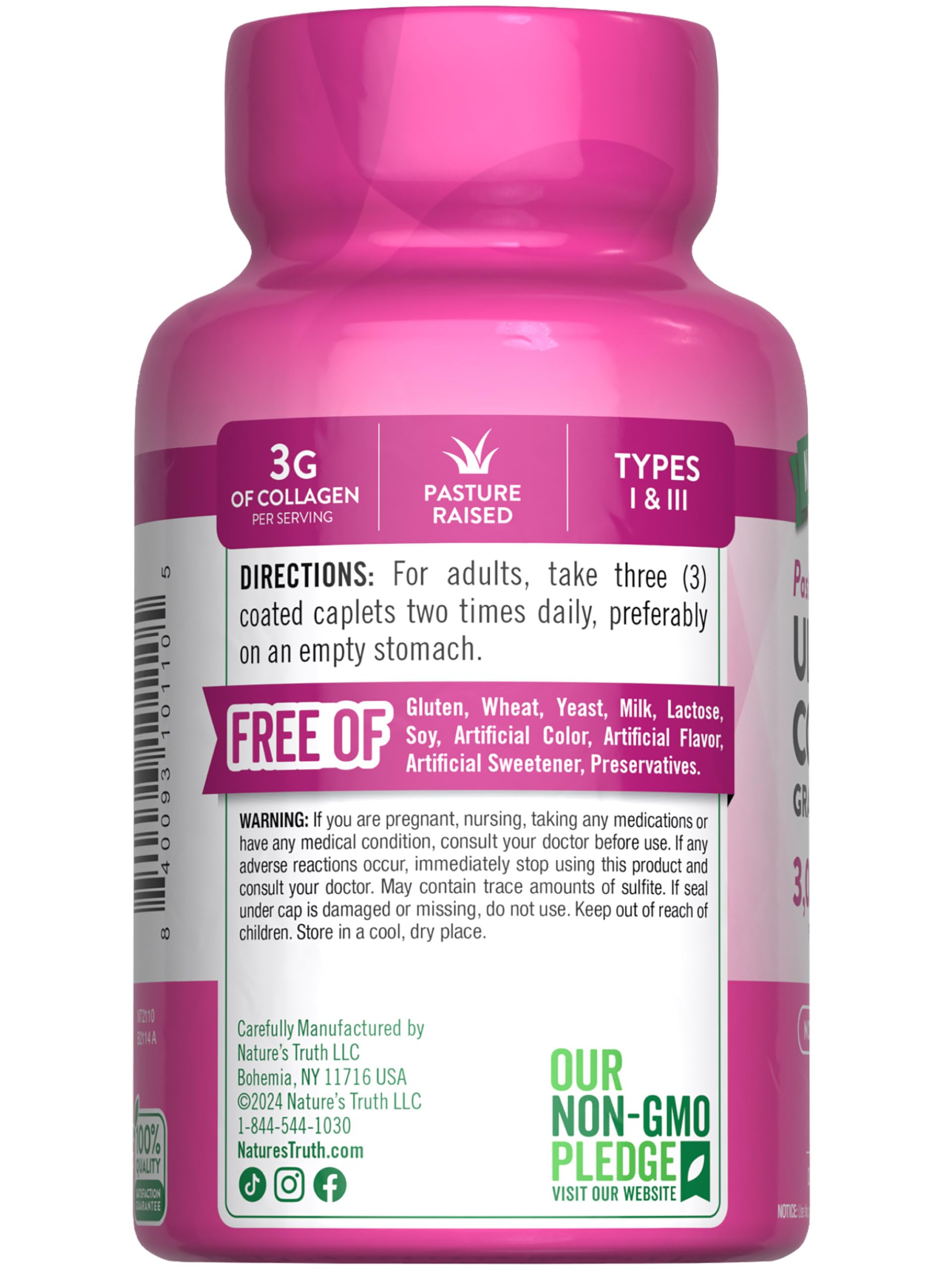 Foto 7 | Suplemento De Péptidos De Colágeno Nature's Truth 90 Cápsulas - Venta Internacional.