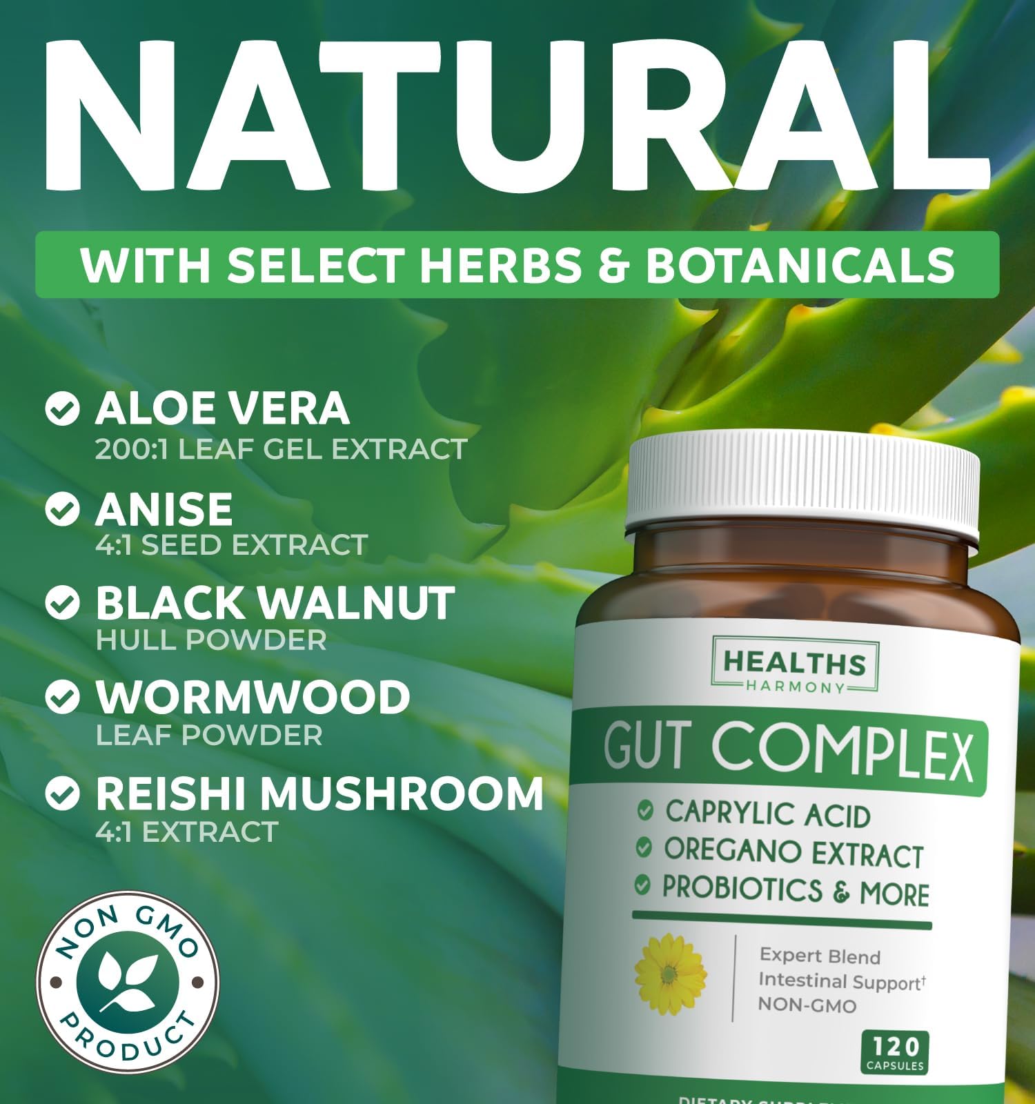 Foto 5 pulgar | Supplement Healths Harmony Candida Support 120 Cápsulas - Venta Internacional.
