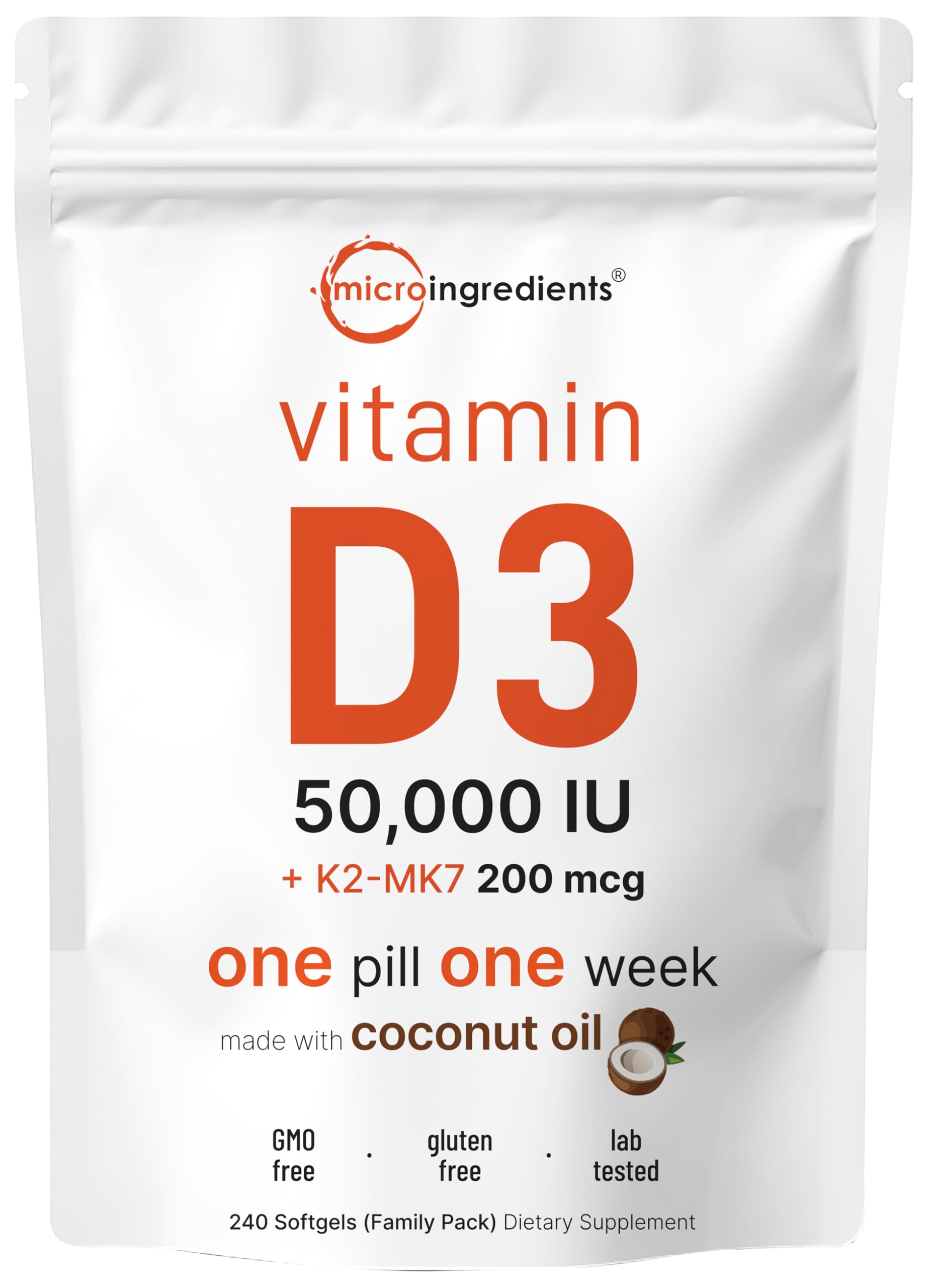 Foto 2 pulgar | Suplemento De Microingredientes: Vitamina D3, 50 000 Ui + K2, 200 Mcg - Venta Internacional.