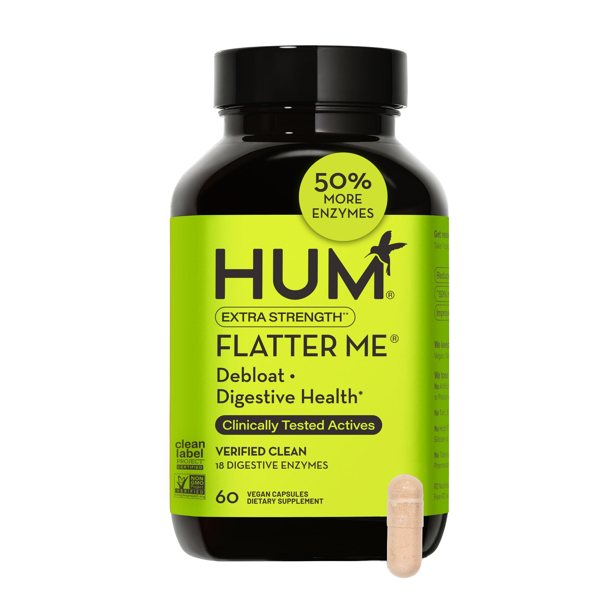 Foto 1 | Suplemento Hum Flatter Me Extra Strength Para Aliviar La Hinchazón - Venta Internacional.