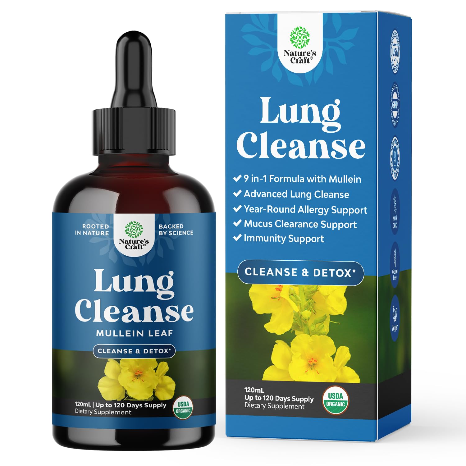 Foto 1 | Suplemento Natures Craft En Gotas De Hojas De Gordolobo Para Desintoxicación Pulmonar, 60 Ml - Venta Internacional.