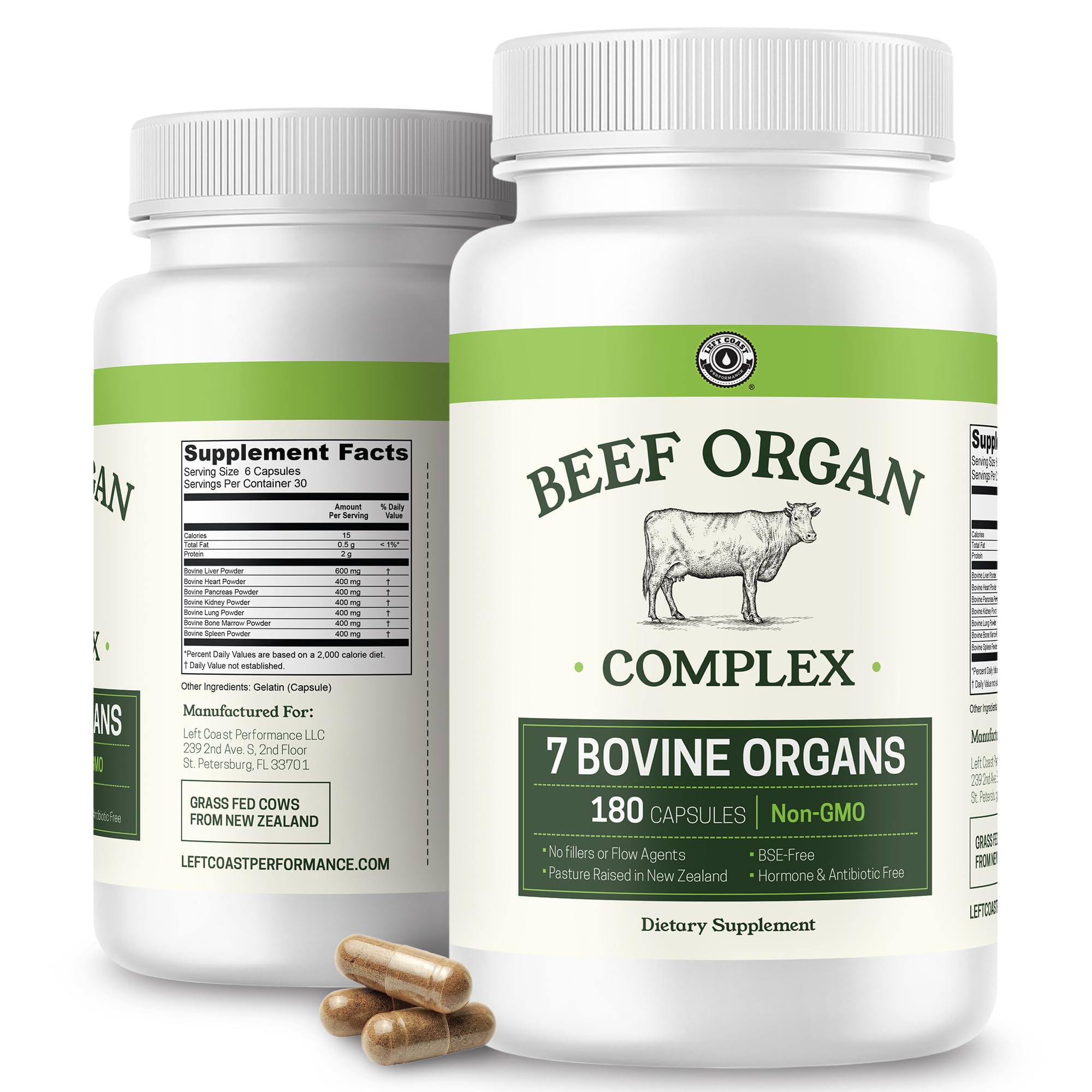 Complemente El Complejo De Órganos De Carne De Res Left Coast Performance - Venta Internacional.