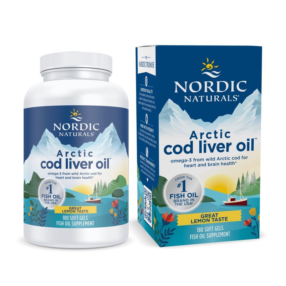 Suplemento De Aceite De Hígado De Bacalao Ártico De Nordic Naturals 180 Cápsulas Blandas - Venta Internacional.