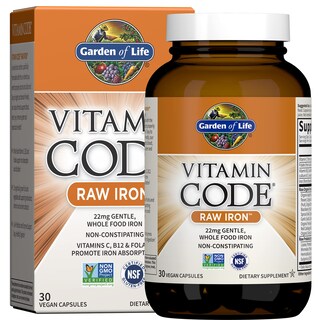 Foto 1 | Suplemento Garden Of Life Vitamin Code Raw Iron 30 Cápsulas - Venta Internacional.