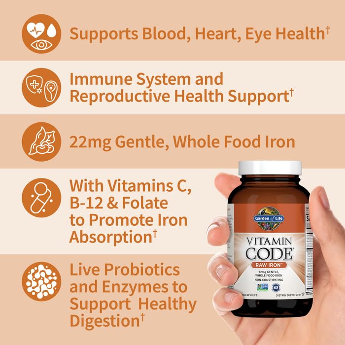Foto 3 pulgar | Suplemento Garden Of Life Vitamin Code Raw Iron 30 Cápsulas - Venta Internacional.