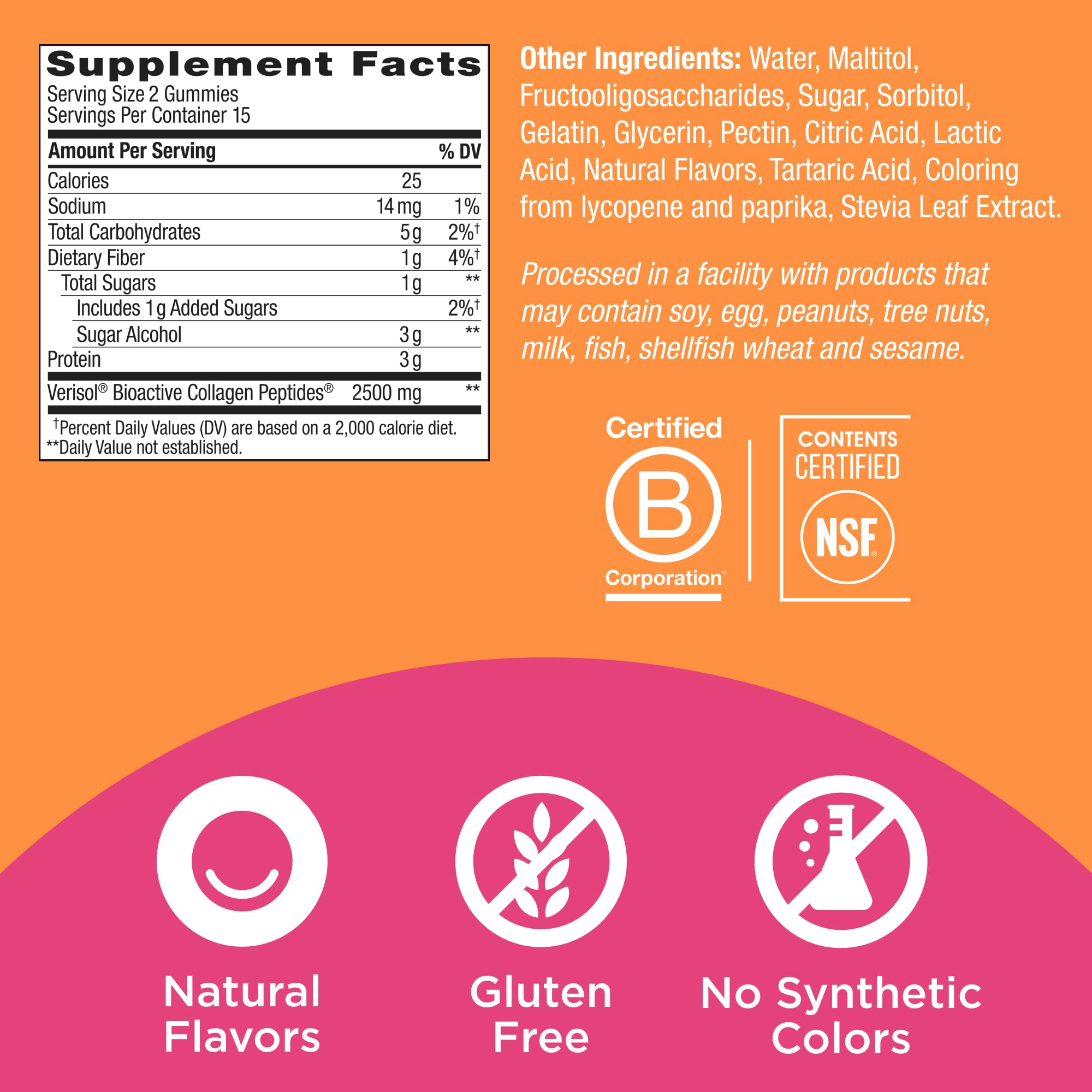 Foto 6 pulgar | Suplemento Olly Collagen Gummy Rings, 2,5 G, Probado Clínicamente - Venta Internacional.
