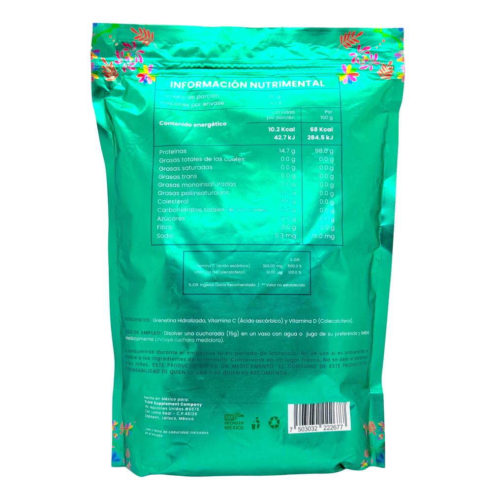 Foto 4 pulgar | Grenetina Hidrolizada Glicina Prolina 1 Kg Sin Sabor Flow
