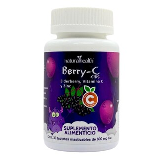 Foto 1 | Berry-C Kids Vitamina C Natural Health 30 Tabletas Masticables para Niños