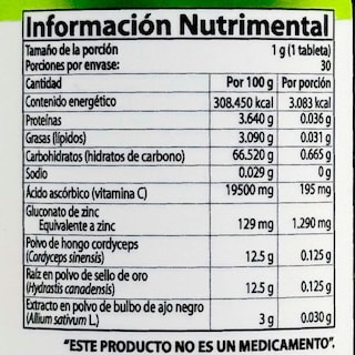 Foto 2 | Suplemento Natural Health Dphens-cv Ajo Negro Zinc 30 Cápsulas