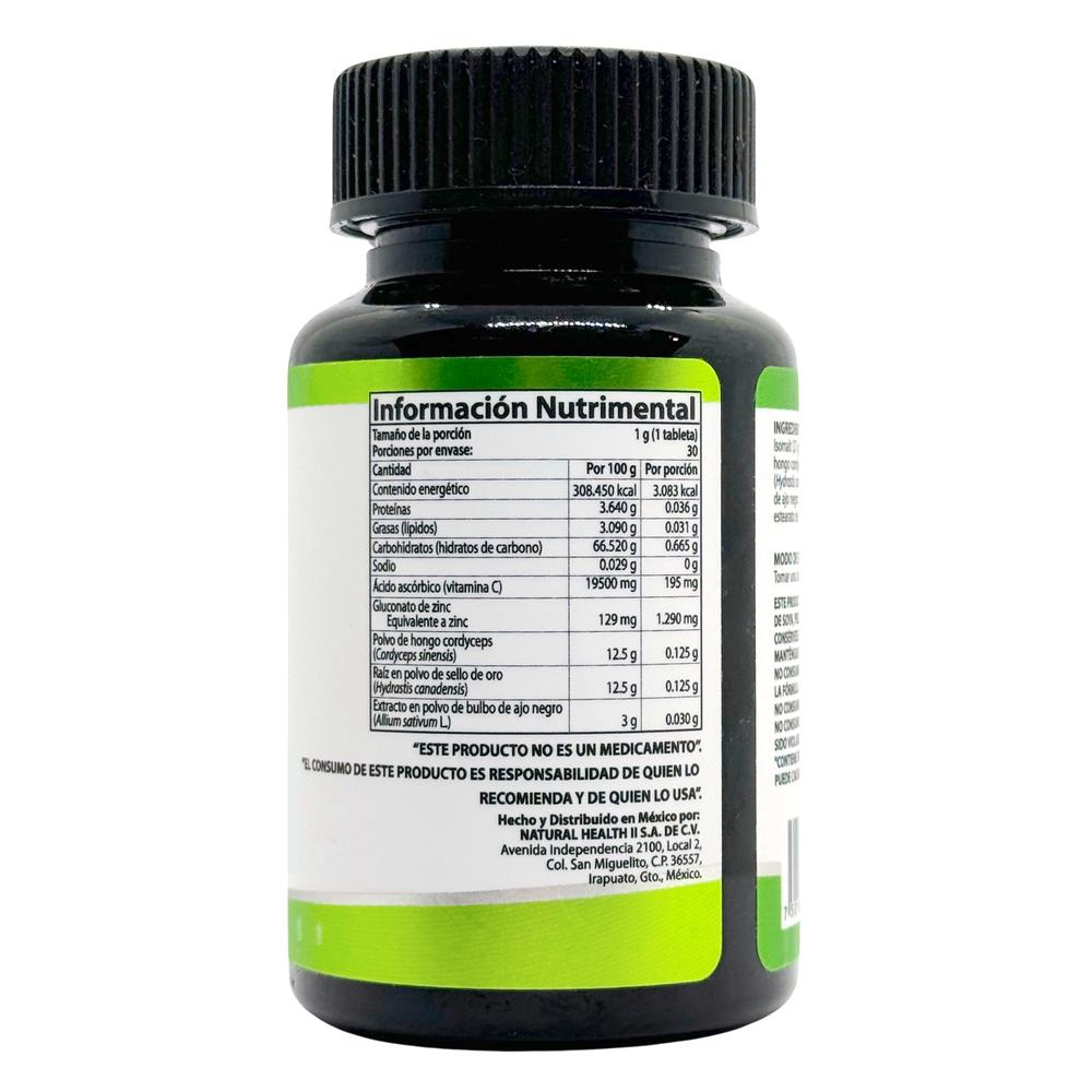 Foto 4 pulgar | Suplemento Natural Health Dphens-cv Ajo Negro Zinc 30 Cápsulas