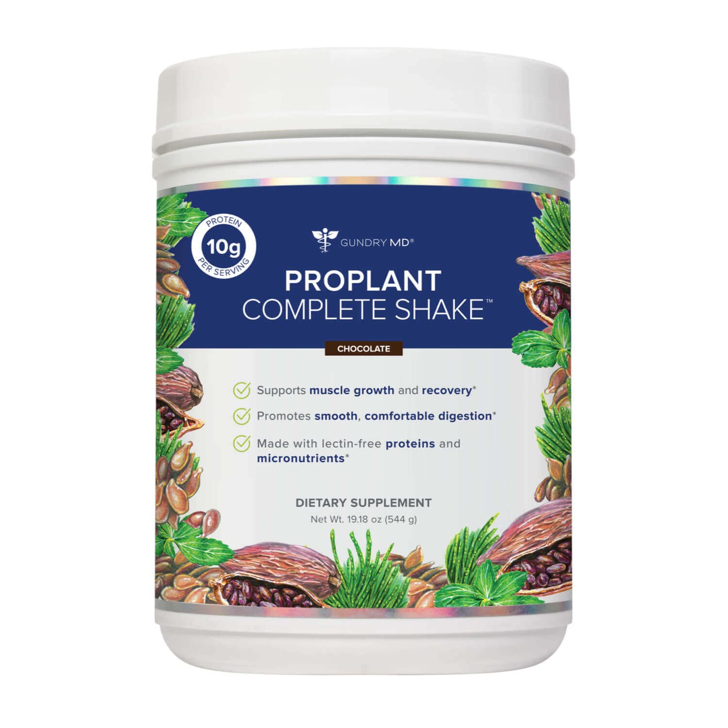 Foto 2 pulgar | Shake Gundry Md Pro Plant Complete Con Alto Contenido De Fibra, 20 Dosis - Venta Internacional.
