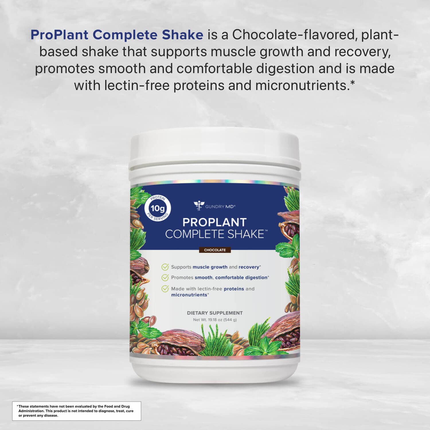 Foto 3 | Shake Gundry Md Pro Plant Complete Con Alto Contenido De Fibra, 20 Dosis - Venta Internacional.
