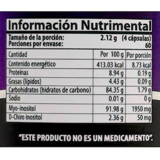 Foto 2 | Suplemento Natural Health Myo & D-Chiro Inositol 240 Cápsulas