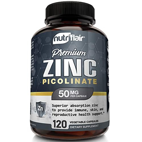 Foto 1 | Suplemento De Zinc Nutriflair Picolinato De Zinc 50 Mg 120 Cápsulas - Venta Internacional.