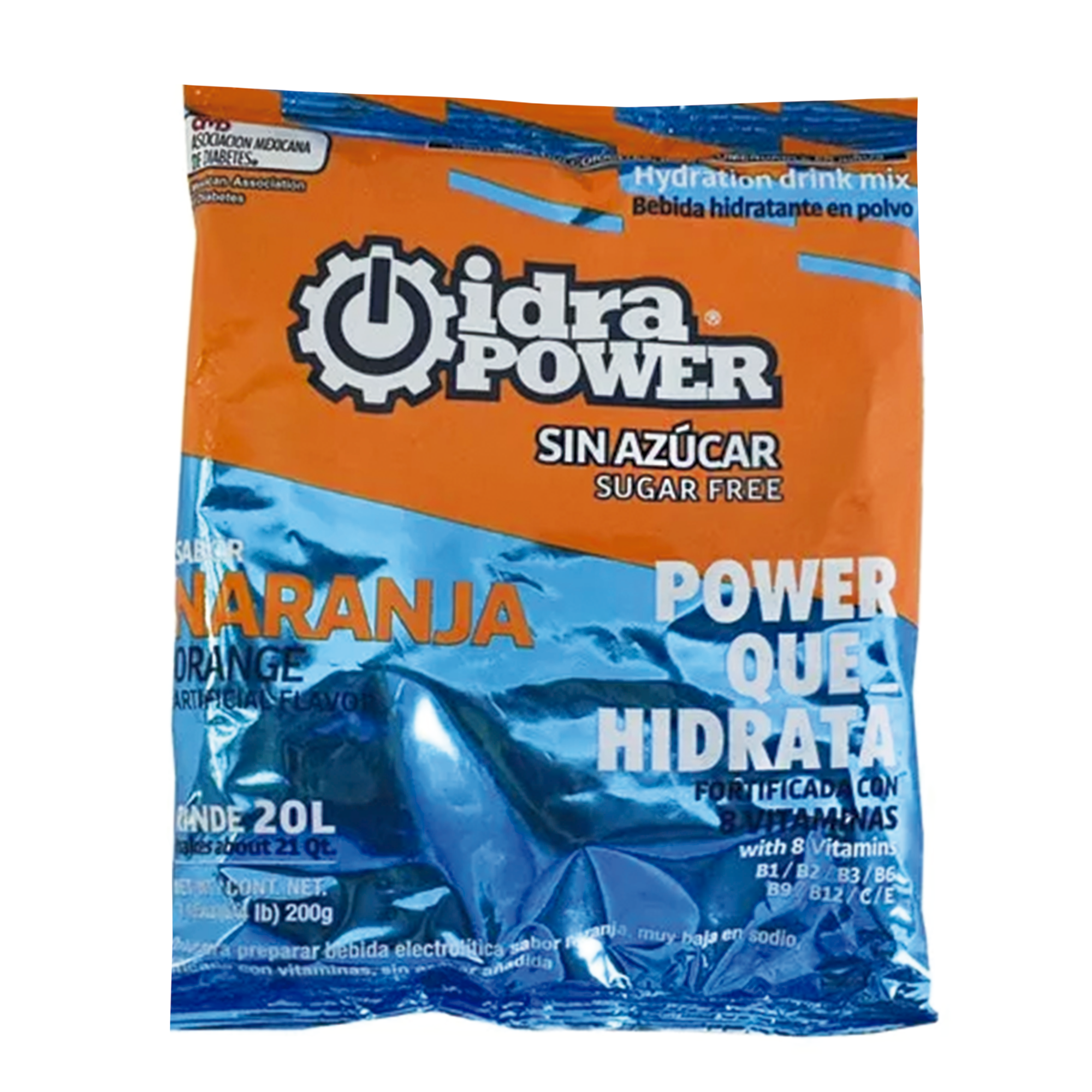 Idrapower Con 1 Sobre 200 G. Sin Azúcar 20 L C/u Sabor Naranja