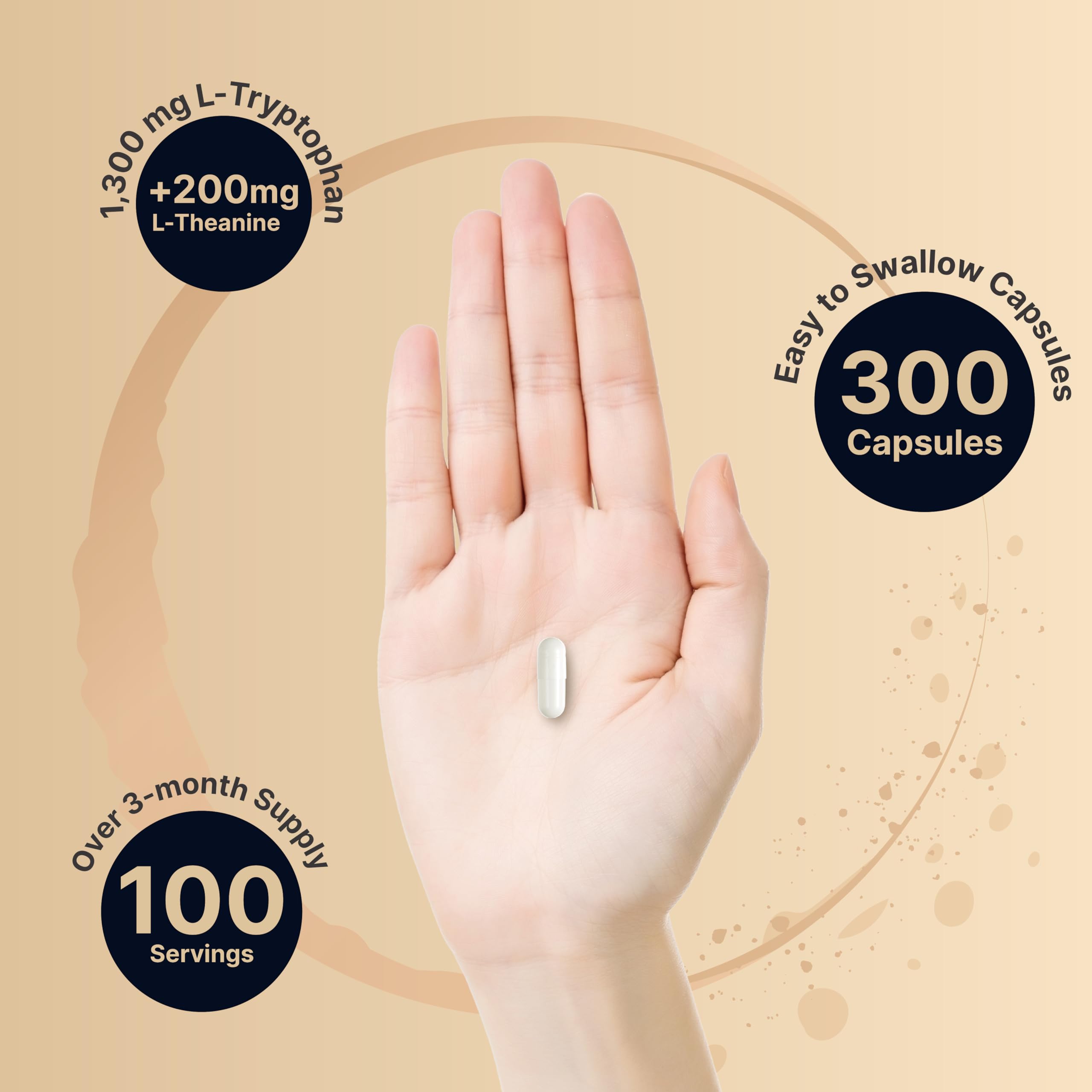 Foto 5 pulgar | Suplemento Naturebell L Triptófano 1300 Mg Con L Teanina 200 Mg - Venta Internacional.