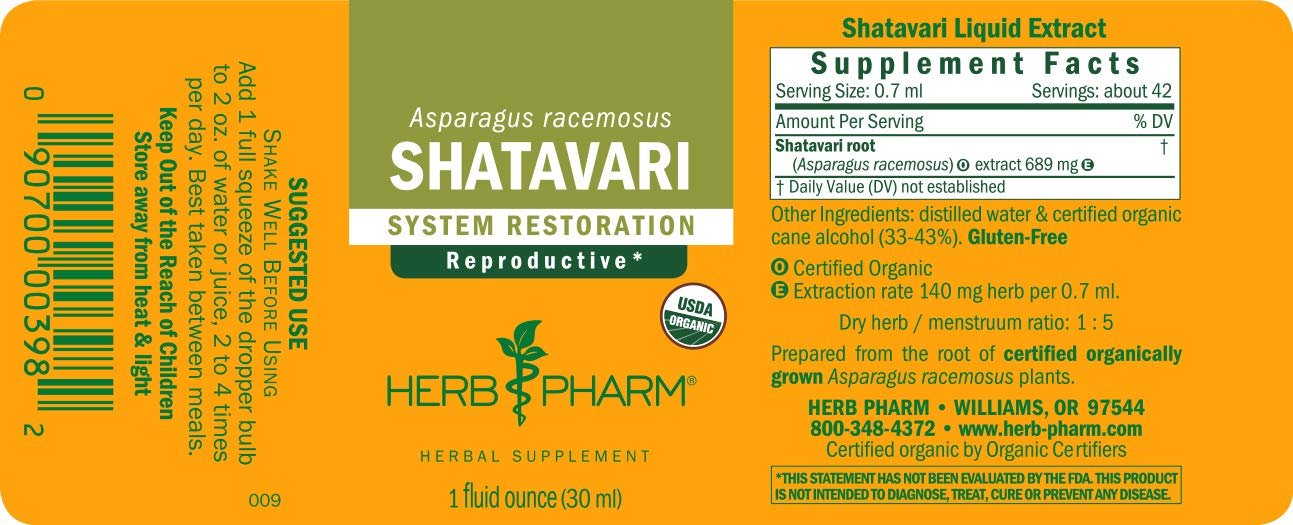 Foto 6 pulgar | Extracto Líquido Herb Pharm Shatavari Organic 30 Ml Femenino - Venta Internacional.