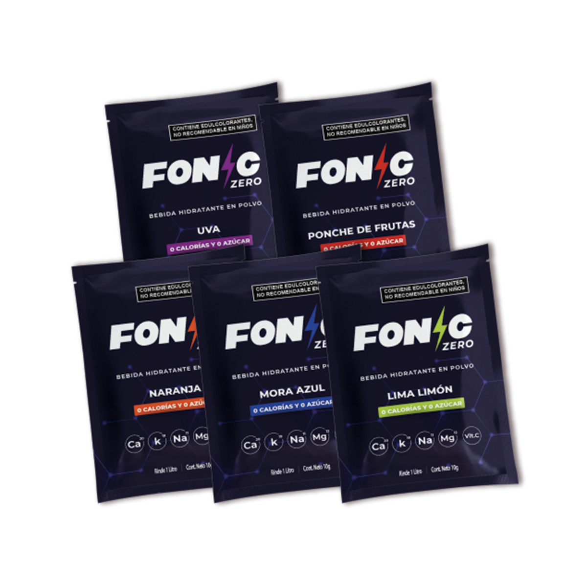 Foto 3 pulgar | Fonic Hidratante Caja 10 Sobres 10g Sin Azúcar Para 1l