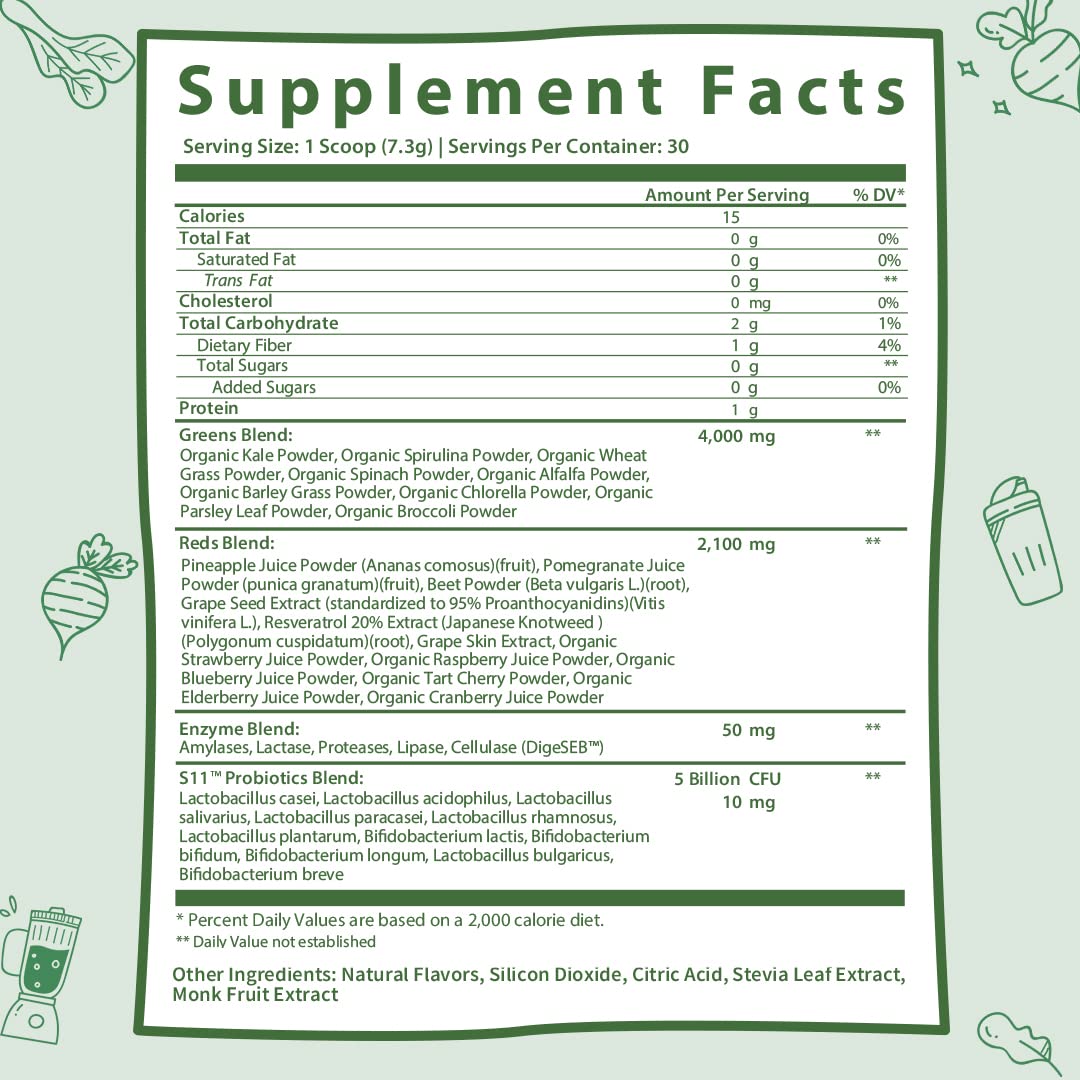 Foto 7 pulgar | Suplemento Gobiotix Super Greens And Reds Powder 30 Ml - Venta Internacional.