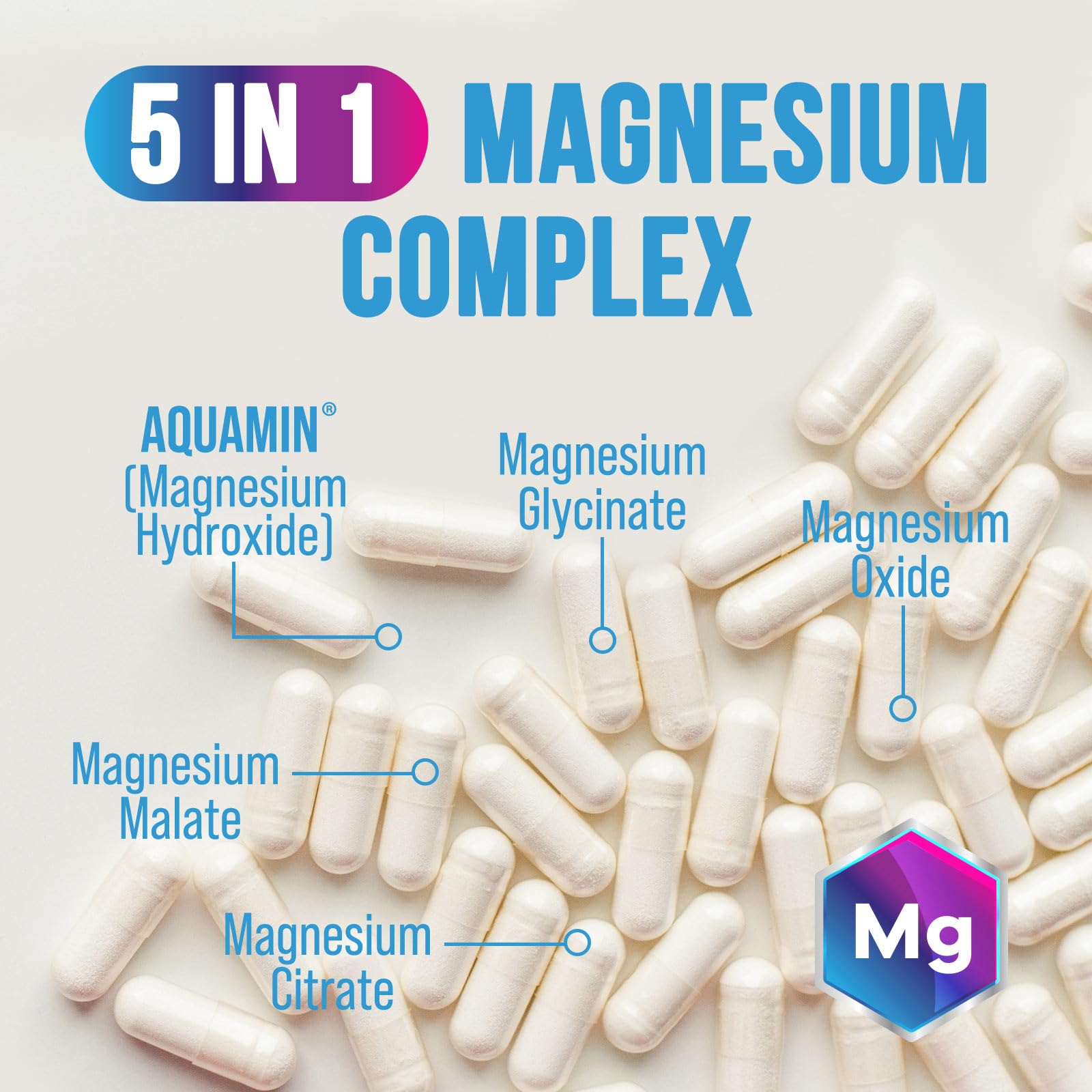 Foto 4 pulgar | Suplemento Complejo De Magnesio Nature's Nutrition 500 Mg 120 Cápsulas - Venta Internacional.