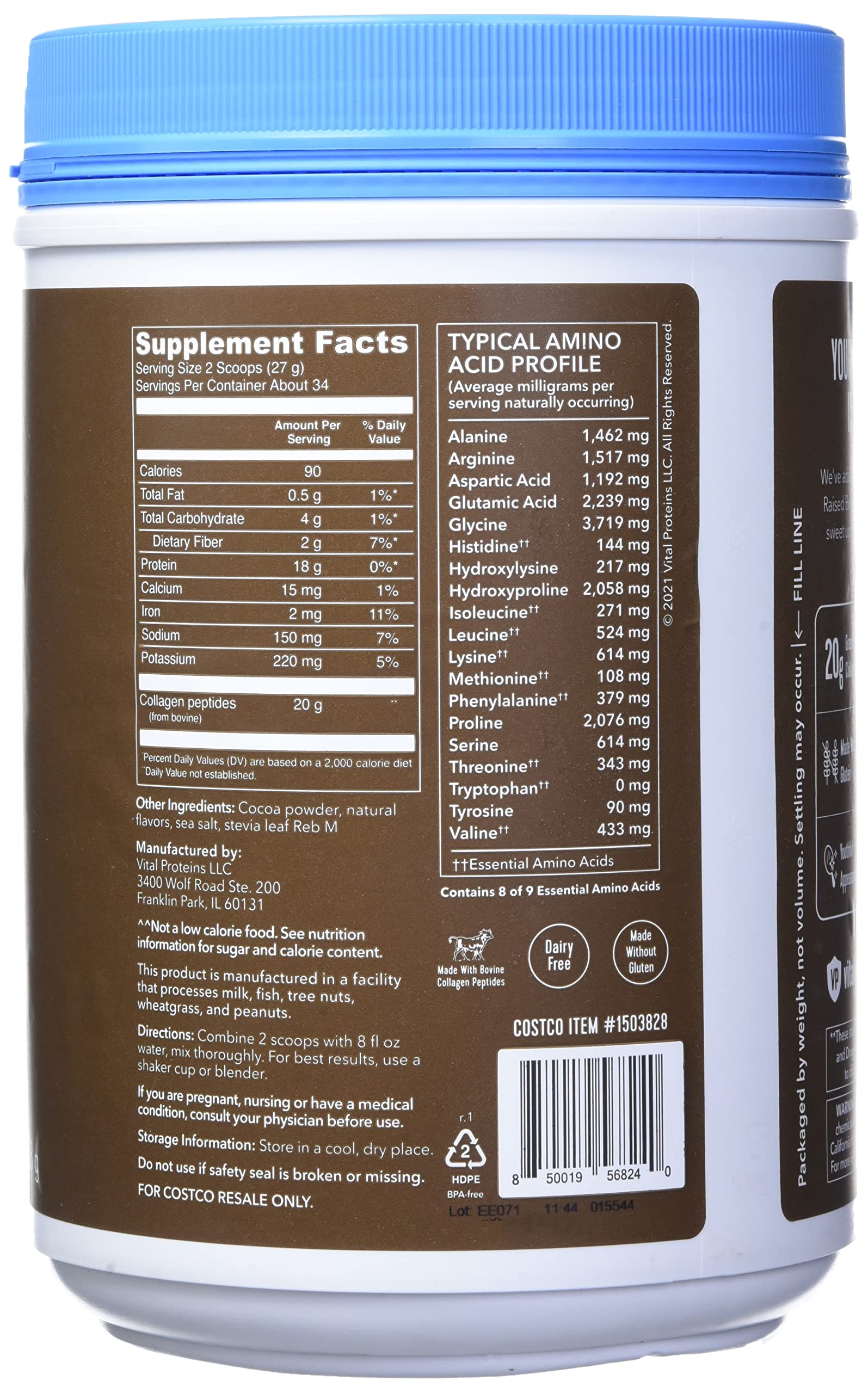 Foto 4 pulgar | Suplemento Vital Proteins, Péptidos De Colágeno, Chocolate, 960 Ml - Venta Internacional.