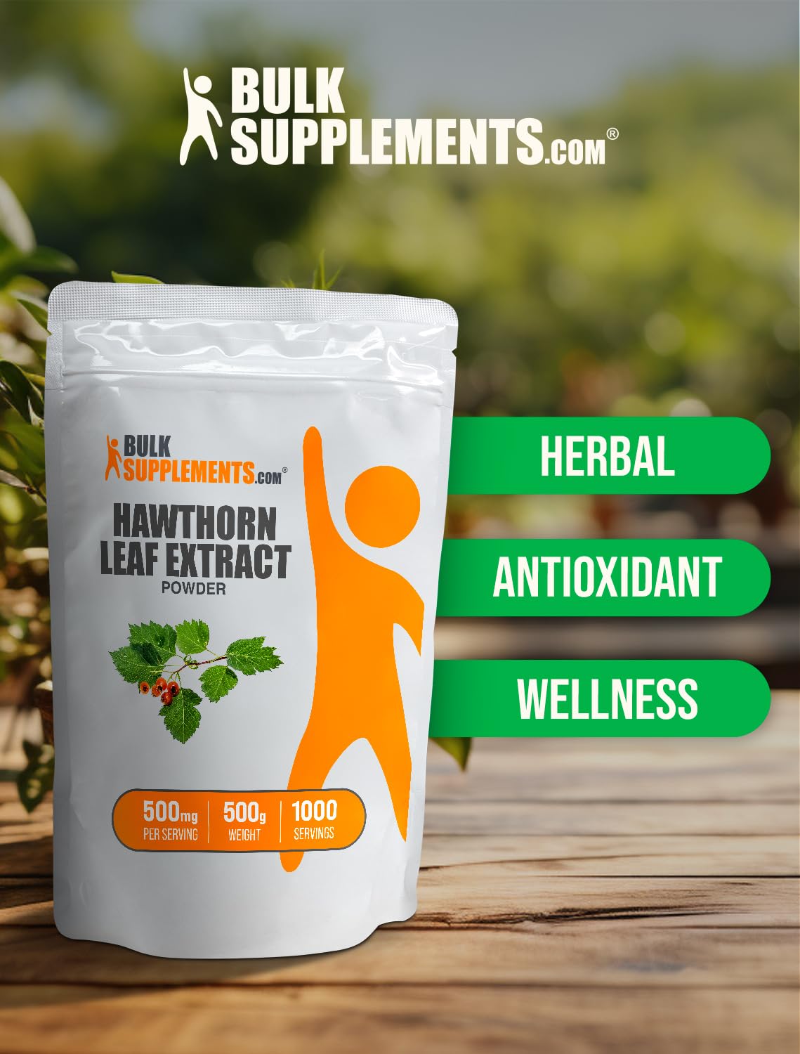 Foto 6 pulgar | Suplemento Bulksupplements.com Extracto De Hoja De Espino Blanco En Polvo - Venta Internacional.