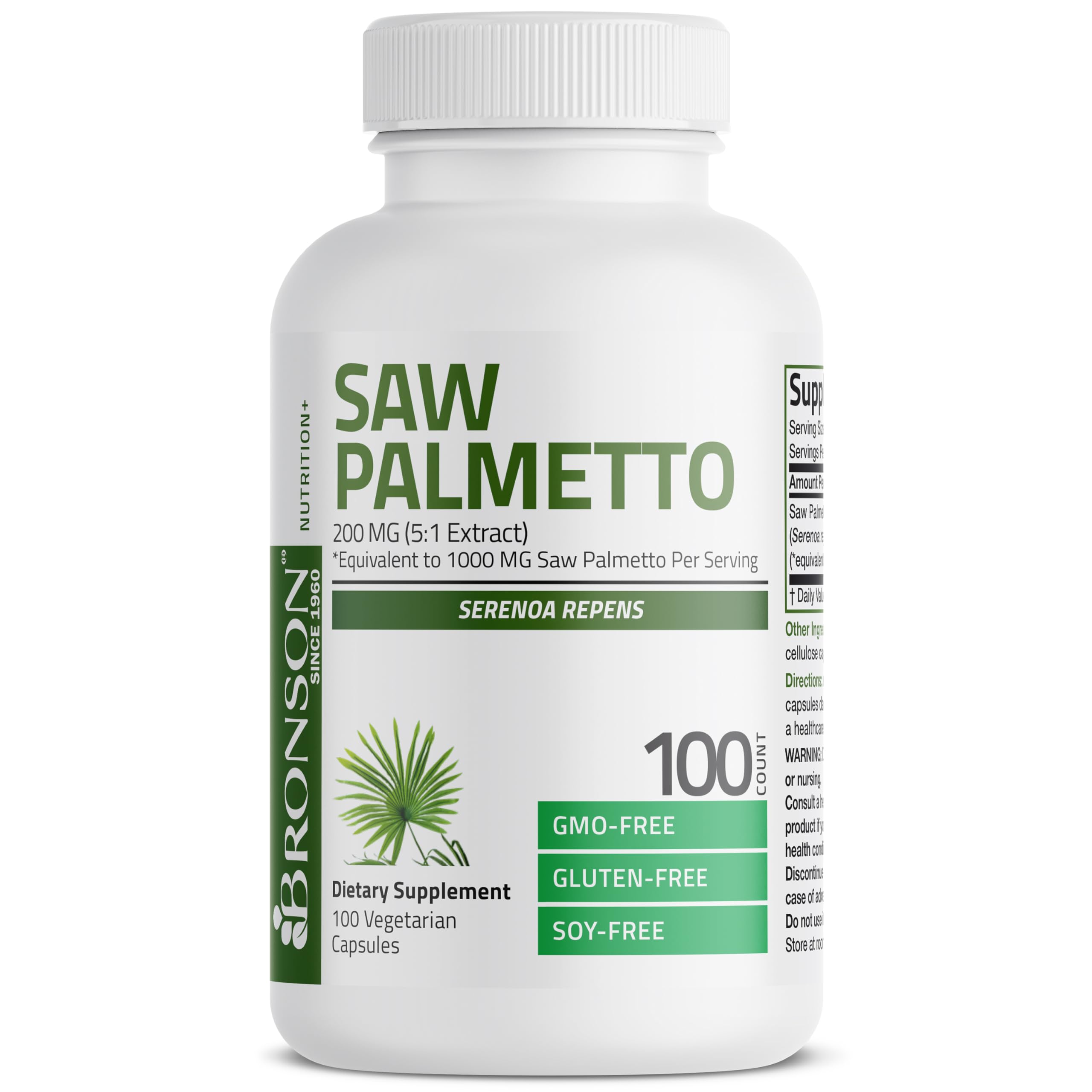 Foto 6 pulgar | Suplemento Bronson Saw Palmetto 1000 Mg Para Próstata 100 Cápsulas - Venta Internacional.