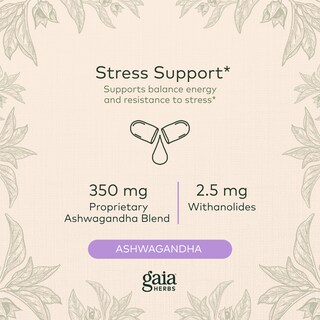 Foto 3 | Suplemento Gaia Herbs De Raíz De Ashwagandha Vegano 60 Cápsulas - Venta Internacional.