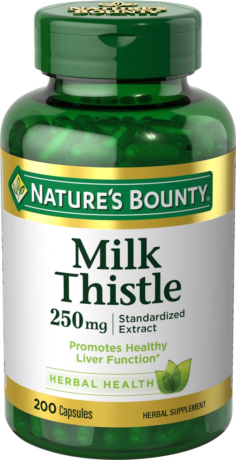 Foto 2 pulgar | Suplemento Nature's Bounty Milk Thistle 250 Mg 200 Cápsulas - Venta Internacional.