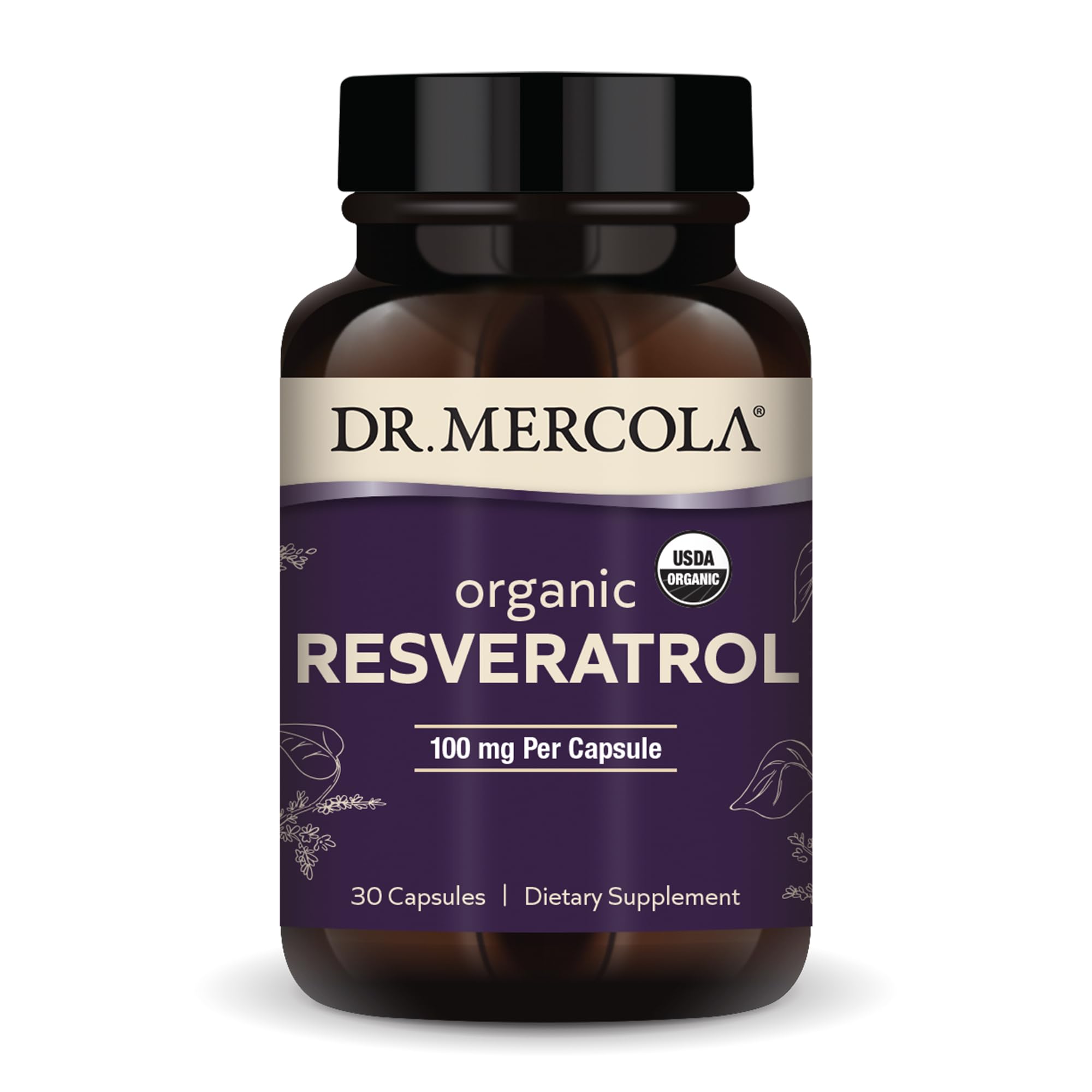 Foto 2 pulgar | Suplemento Dr. Mercola Resveratrol Orgánico 100 Mg 30 Cápsulas - Venta Internacional.