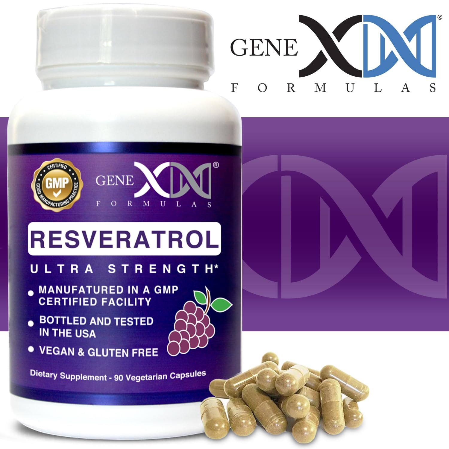 Foto 8 pulgar | Suplemento Genex Resveratrol 1500 Mg Con Bioperine 90 Cápsulas - Venta Internacional.