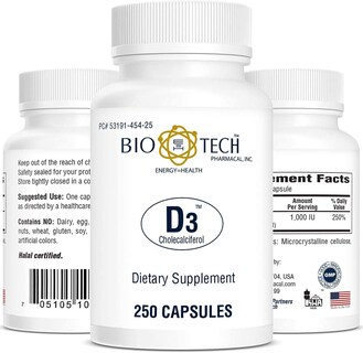 Foto 2 | Suplemento Bio-tech Pharmacal De Vitamina D3 5000 Ui 250 Cápsulas - Venta Internacional.