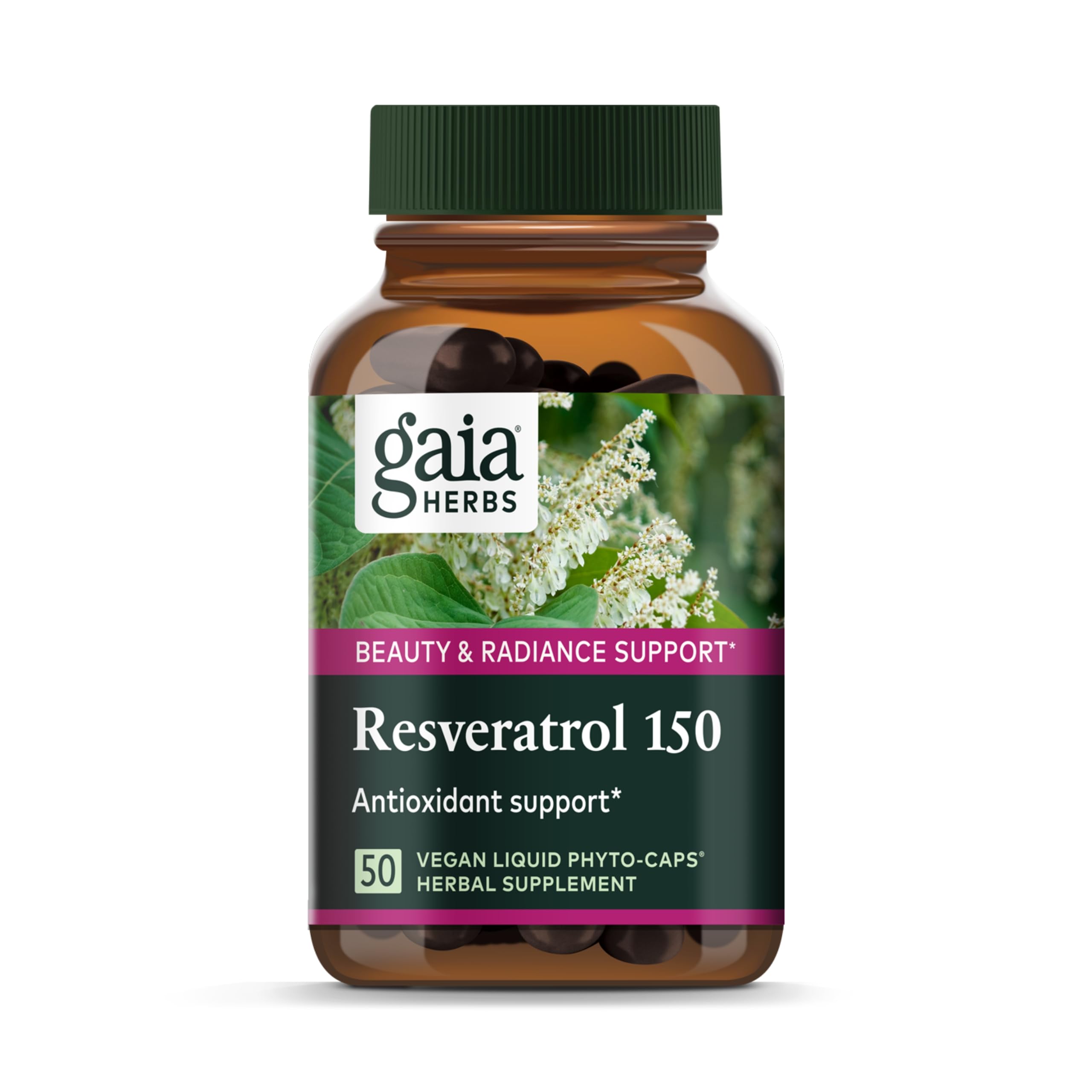 Foto 2 pulgar | Suplemento Gaia Herbs Resveratrol 150 Beauty & Radiance - Venta Internacional.