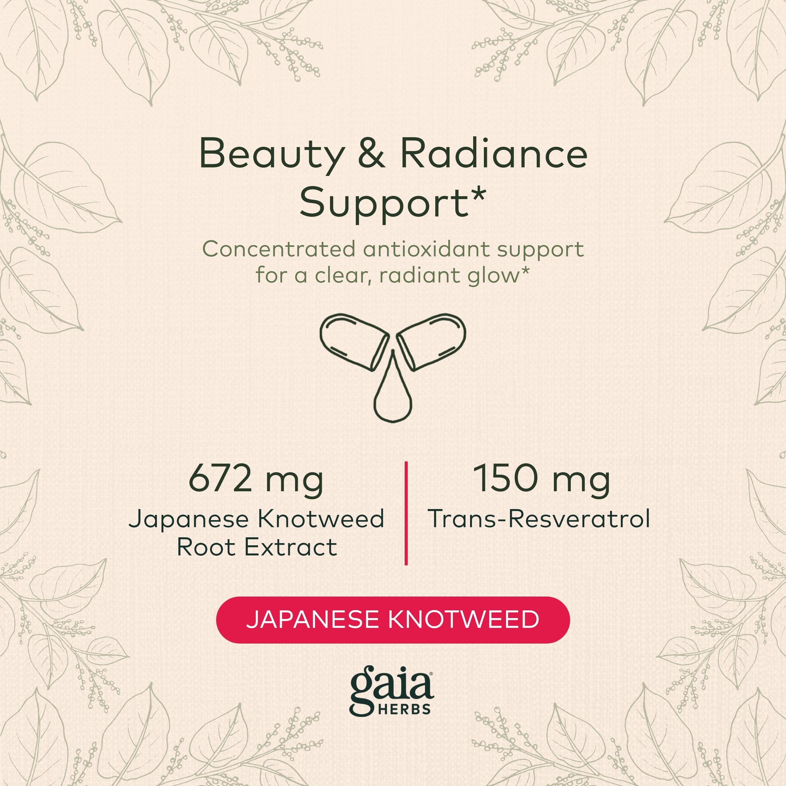 Foto 4 pulgar | Suplemento Gaia Herbs Resveratrol 150 Beauty & Radiance - Venta Internacional.