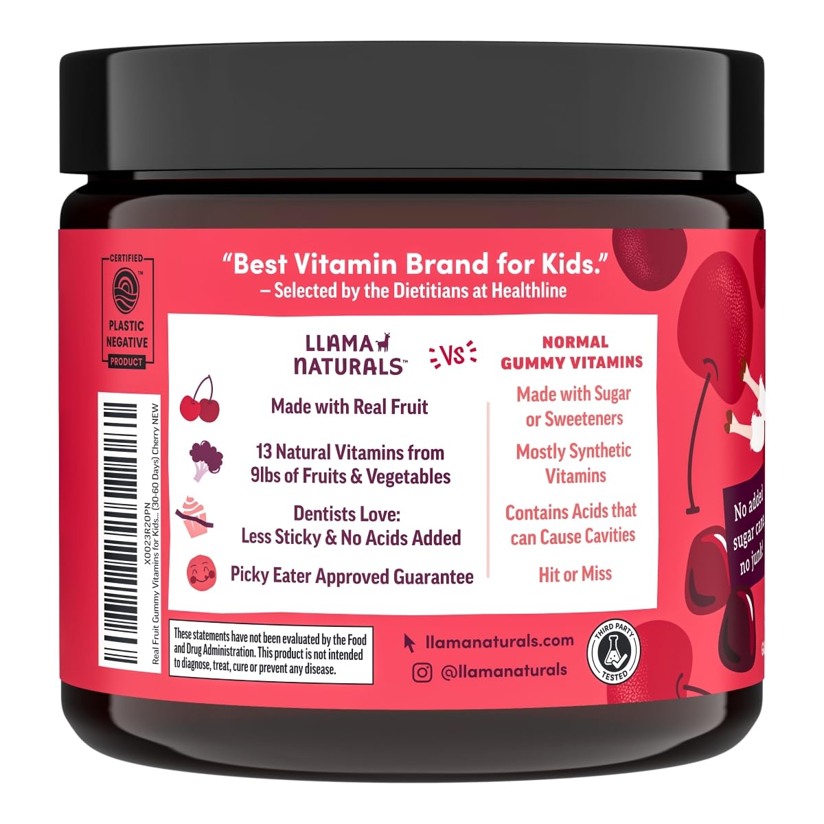 Foto 3 | Vitaminas de Cereza para Niños 90 Unidades - Venta Internacional