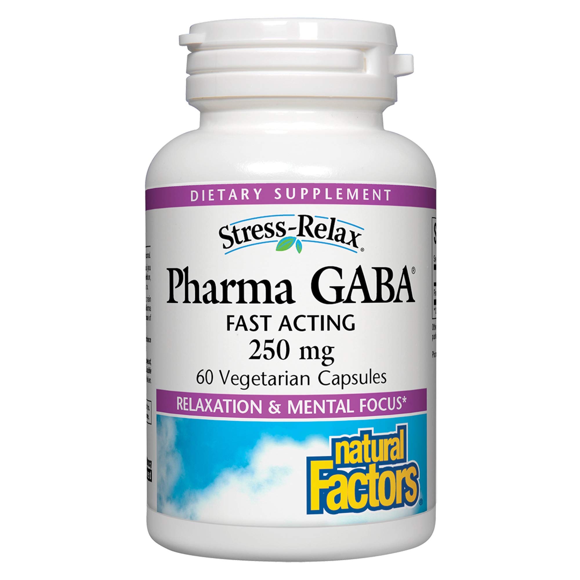 Foto 2 pulgar | Suplemento Natural Factors Stress-relax Pharma Gaba 250 Mg - Venta Internacional.