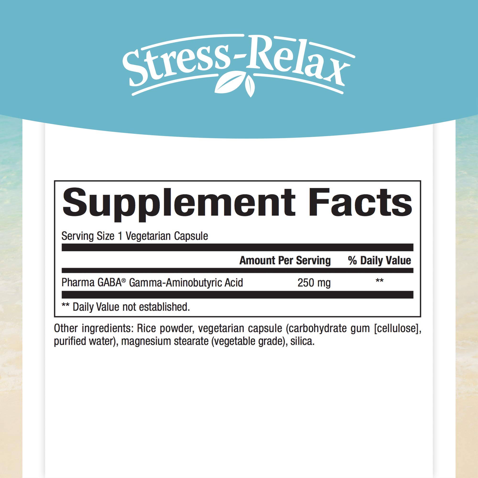 Foto 3 pulgar | Suplemento Natural Factors Stress-relax Pharma Gaba 250 Mg - Venta Internacional.