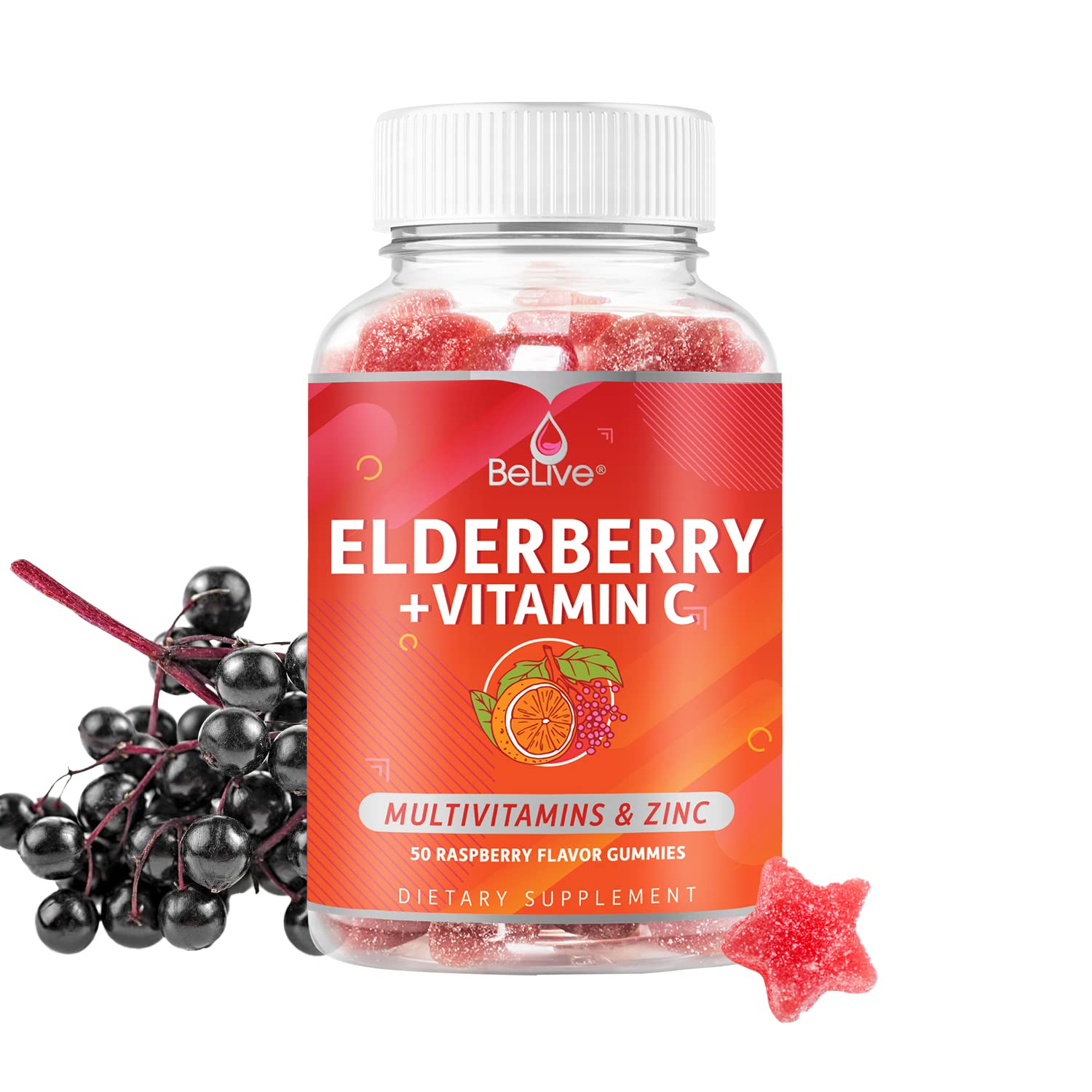 Foto 1 | Suplemento Belive Gomitas de Saúco 50 Unidades con Zinc y Vitamina C - Venta Internacional
