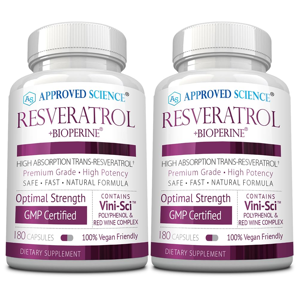 Foto 2 pulgar | Suplemento Approved Science Resveratrol 1000 Mg 380 Cápsulas - Venta Internacional.