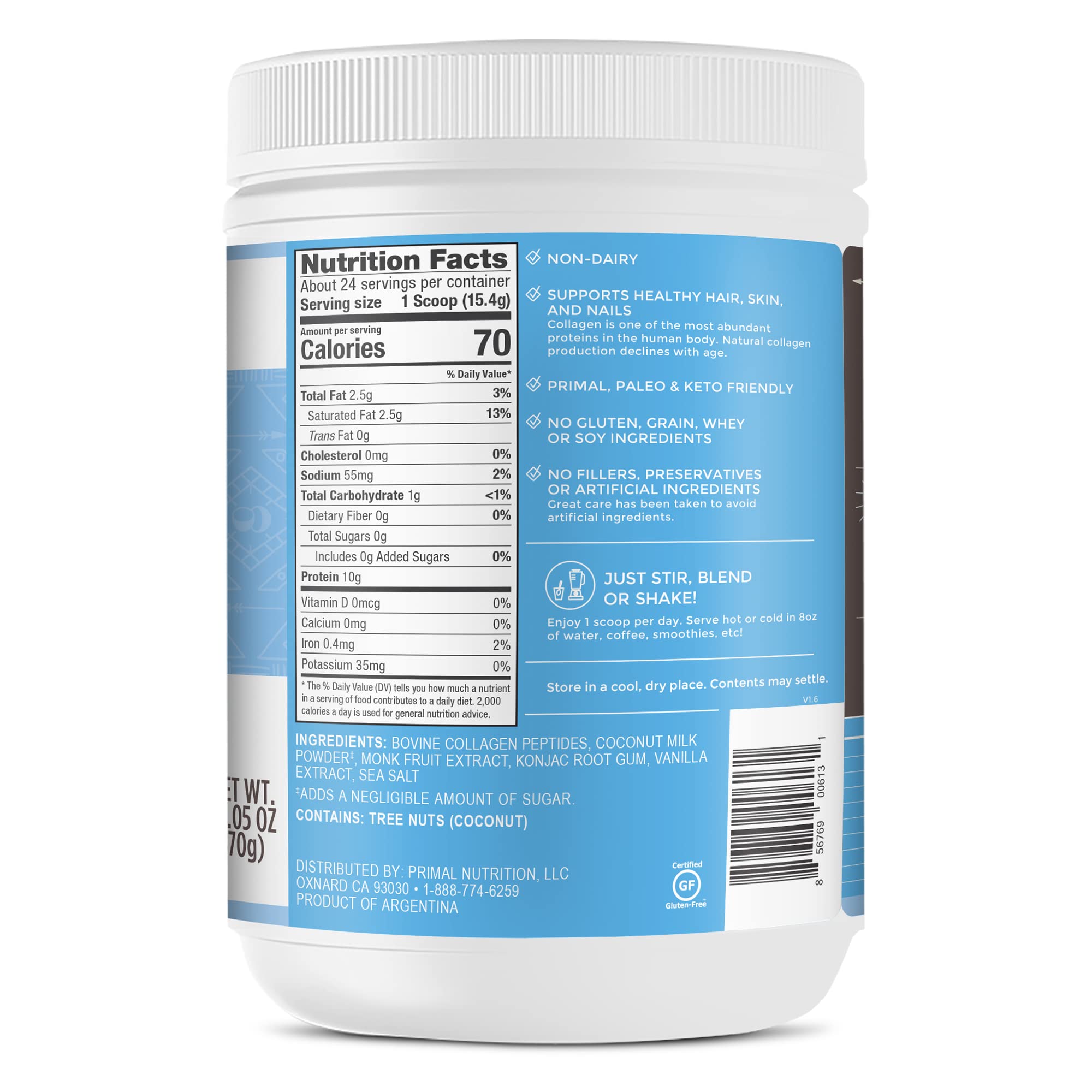 Foto 4 pulgar | Mezcla para Bebidas de Colágeno y Péptidos Primal Kitchen 370 g - Venta Internacional