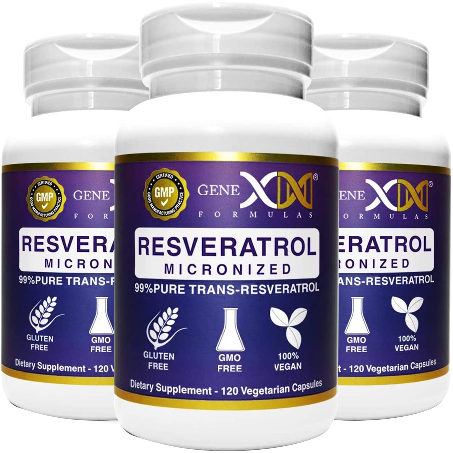 Foto 2 pulgar | Suplemento Genex 99% Trans-resveratrol Micronizado 1000 Mg 120 Cápsulas - Venta Internacional.