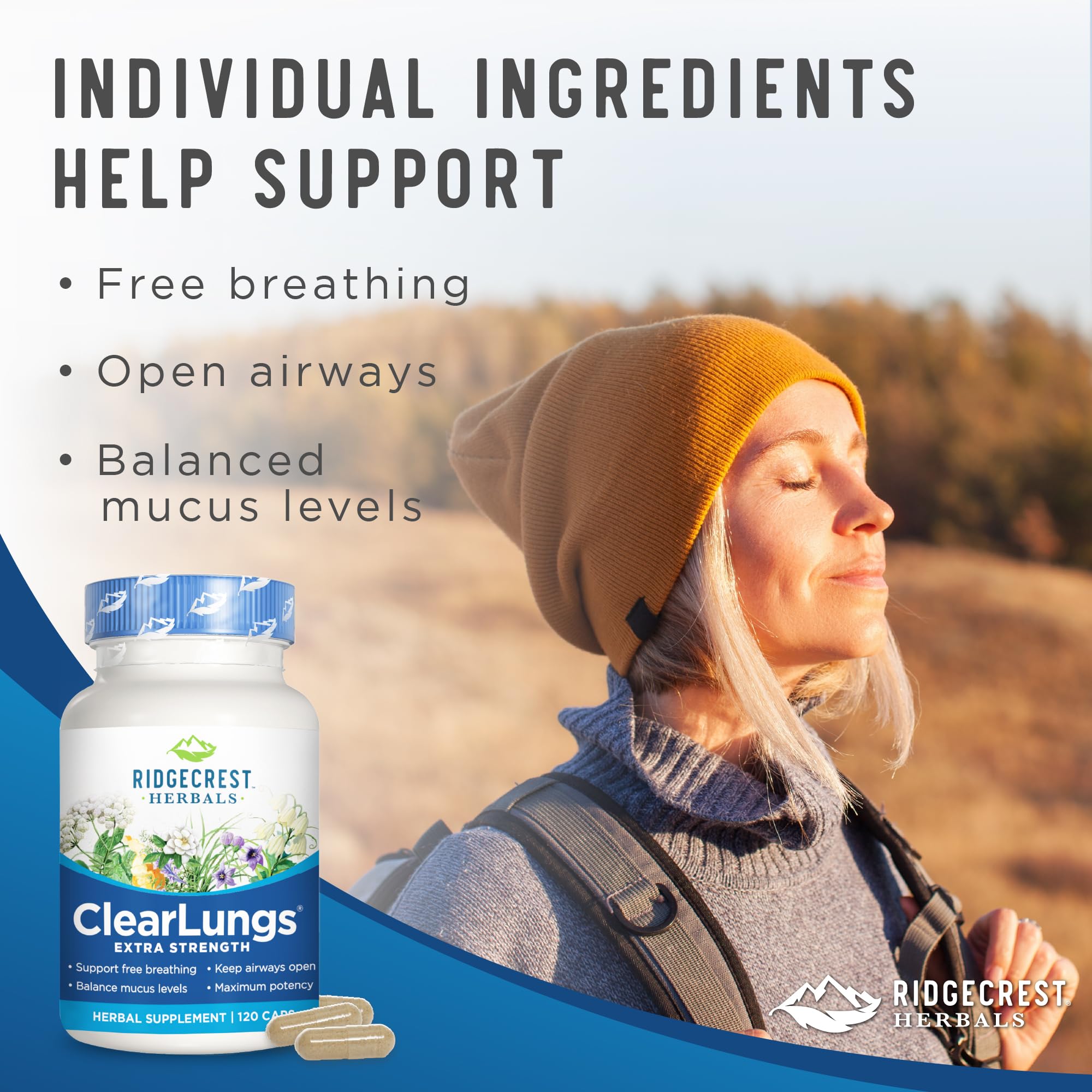 Foto 8 pulgar | Suplemento Ridgecrest Herbals Clearlungs Extra Strength 120 Cápsulas - Venta Internacional.
