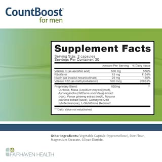 Foto 4 | Suplemento Fairhaven Health Countboost For Men Fertilidad Conteo De Espermatozoides Salud Reproductiva 60 Cápsulas