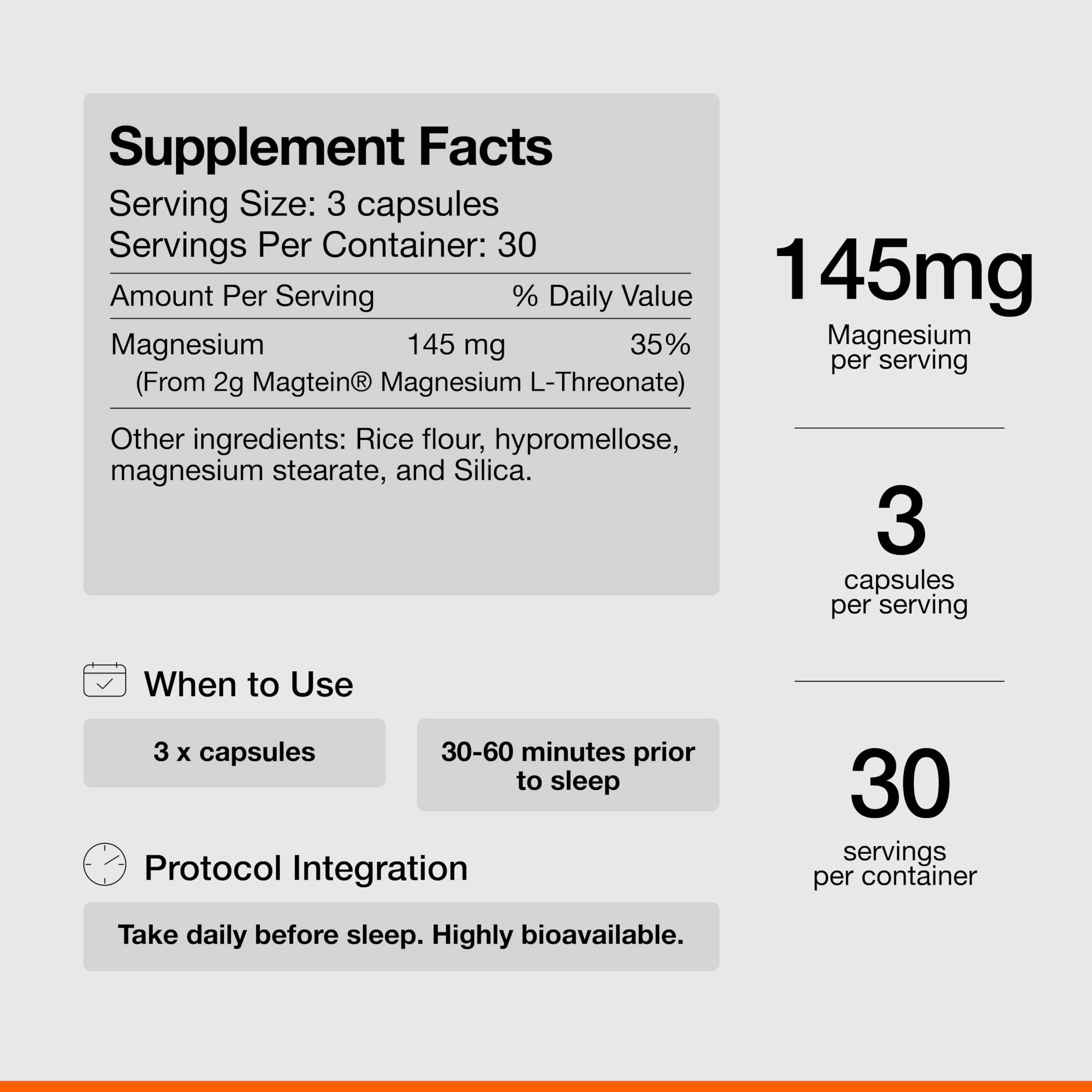 Foto 3 | Suplemento De L-treonato De Magnesio Momentous Magtein 145 Mg - Venta Internacional.